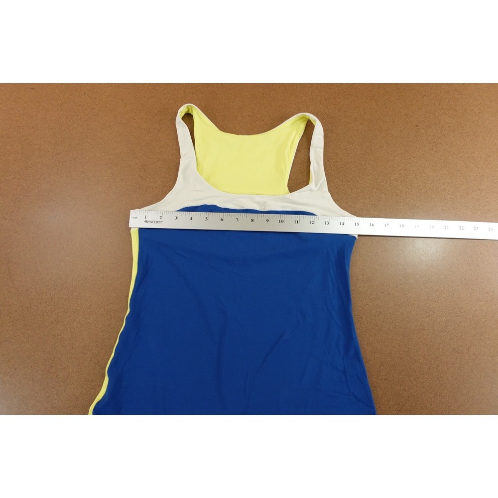 Lululemon Womens Size Small Blue Yellow Scoop Neck Pullover Athletic Tank Top - Picture 4 of 7